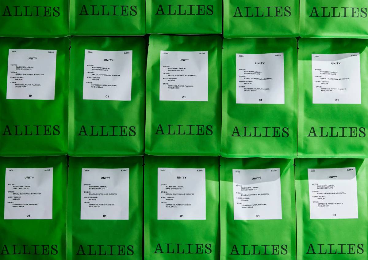 Allies Coffee: Coffee bean packaging